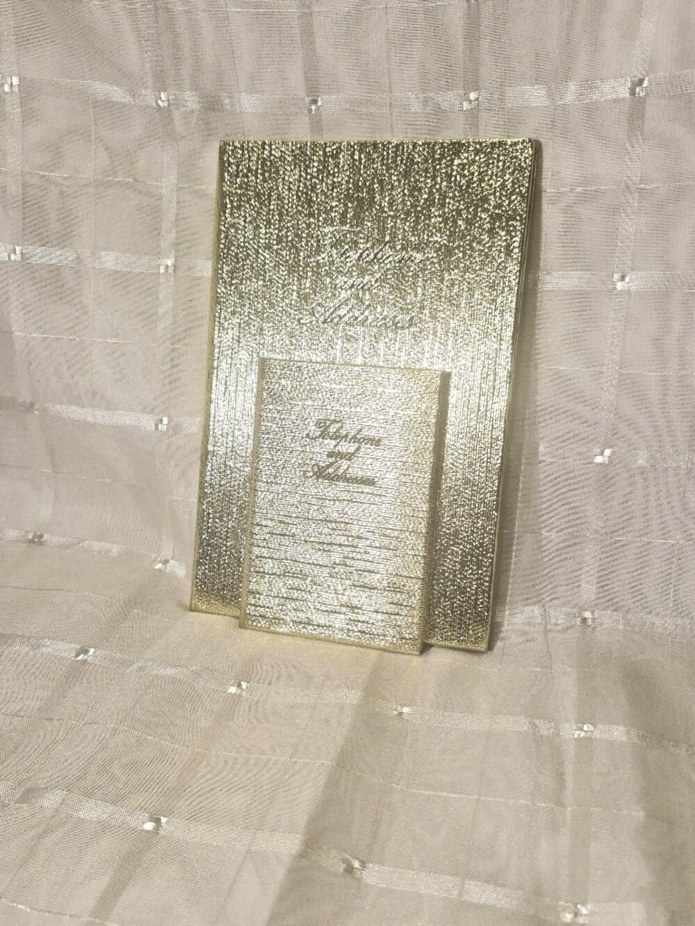 Vintage 2 Pack Telephone And Address Booklet Metallic Gold Design